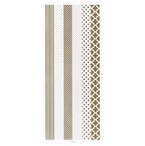 Adesivo Transparente Faixas FOIL DOURADO - Image 2