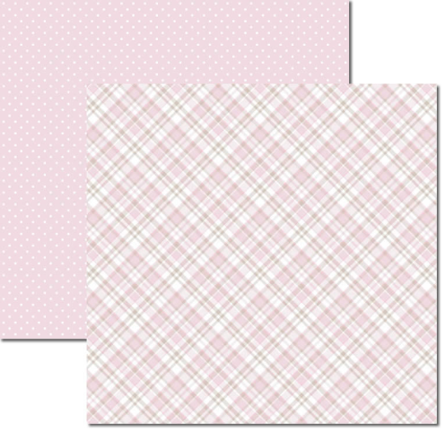 Papel BÁSICO 4 Xadrez Rosa – Layla Scrap & Arts