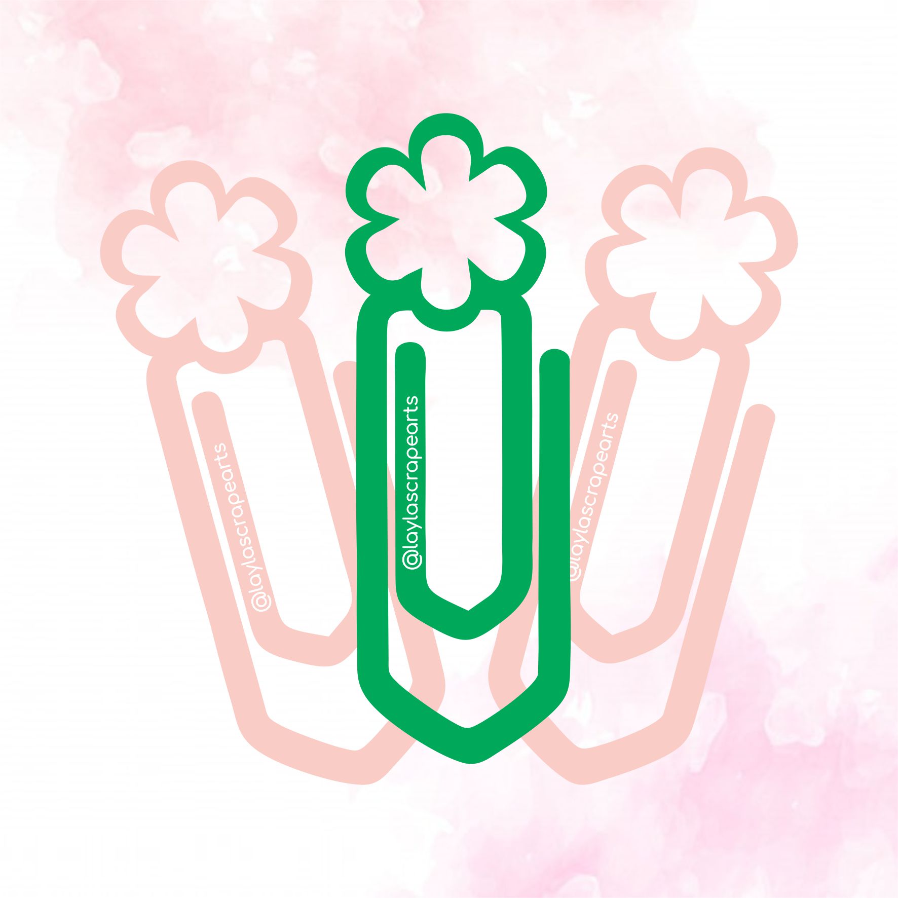 Marcador de Página Personalizado FLOR VERDE