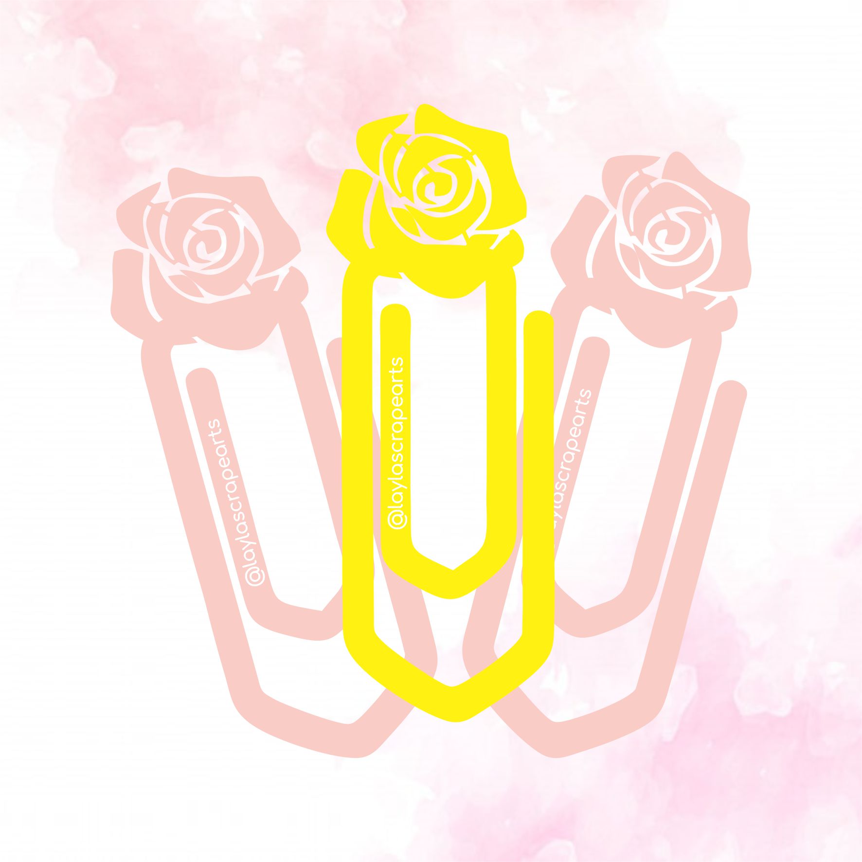 Marcador de Página Personalizado ROSA AMARELO