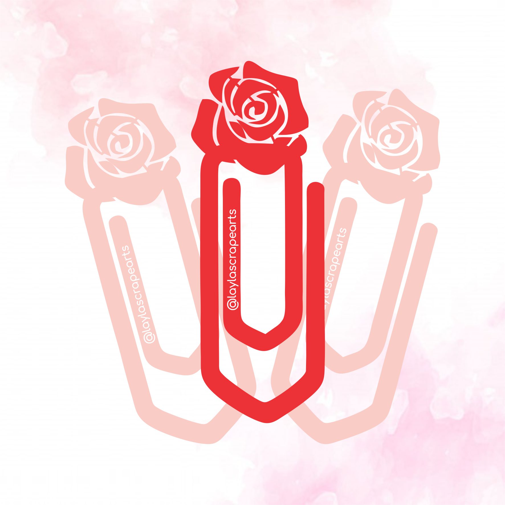 Marcador de Página Personalizado ROSA VERMELHO