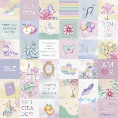 Papel Vai com Fé PAZ AMOR E FÉ - Imagem 2