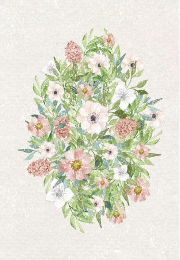 Caderno Scrap Minuto PONTILHADO BUQUÊ DE FLORES