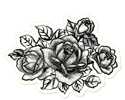Carimbo Litoarte BOUQUET ROSAS
