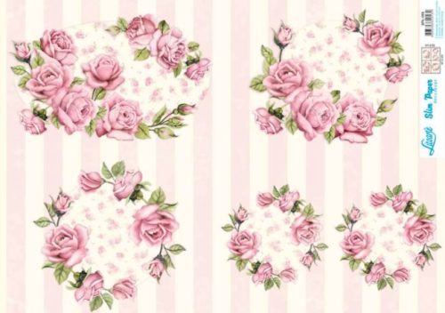 Slim Paper Decoupage ROSAS E LISTRAS