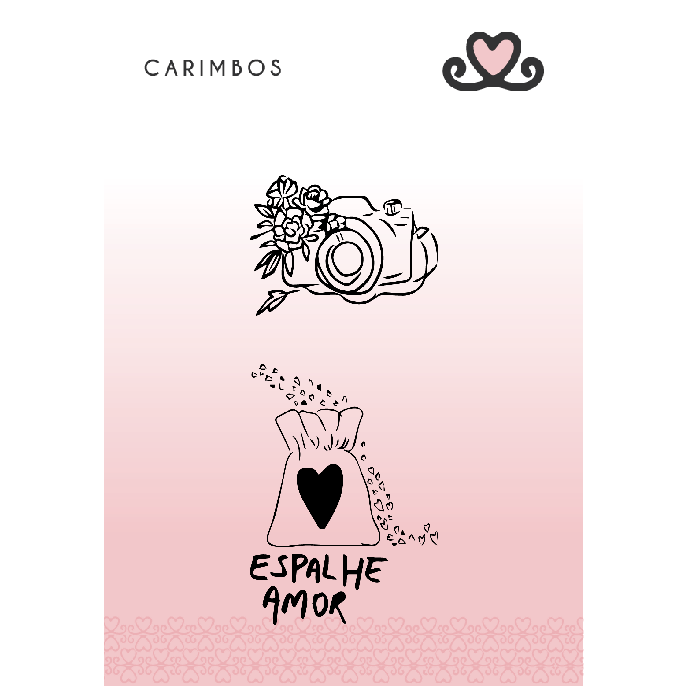 Cartela de Carimbos Todos os Sonhos do Mundo ESPALHE AMOR