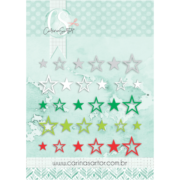 Aplique Acrílico Noel New ESTRELAS