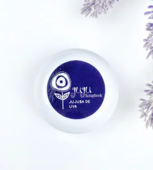 Carimbeira Juju Scrapbook Campo de Lavanda JUJUBA DE UVA