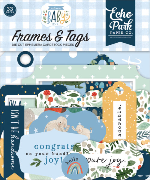 Diecuts WELCOME BABY BOY – FRAMES E TAGS